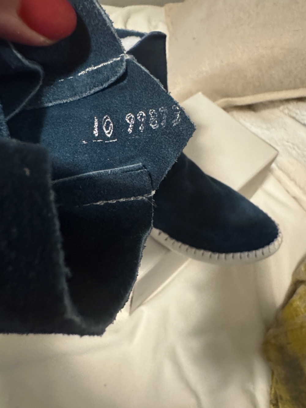 Blue Leather Moccasin with Patterned Insoles. - Picture 4 of 6